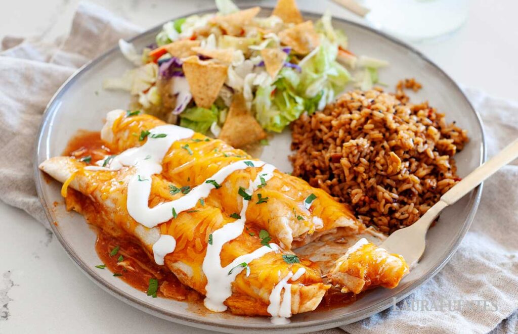 Chicken Enchiladas, Easy chicken enchiladas recipe, Easy chicken enchiladas Allrecipes, White chicken enchiladas, Green chicken enchiladas, Enchilada sauce, Chicken enchiladas chicken breast
